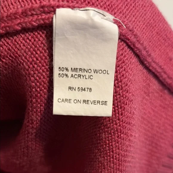 Saky made in Italy merino wool blend zippered cardigan XL - Picture 4 of 5